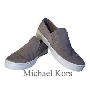 Michael Kors • Grey Suede Slip On Sneaker, size 9